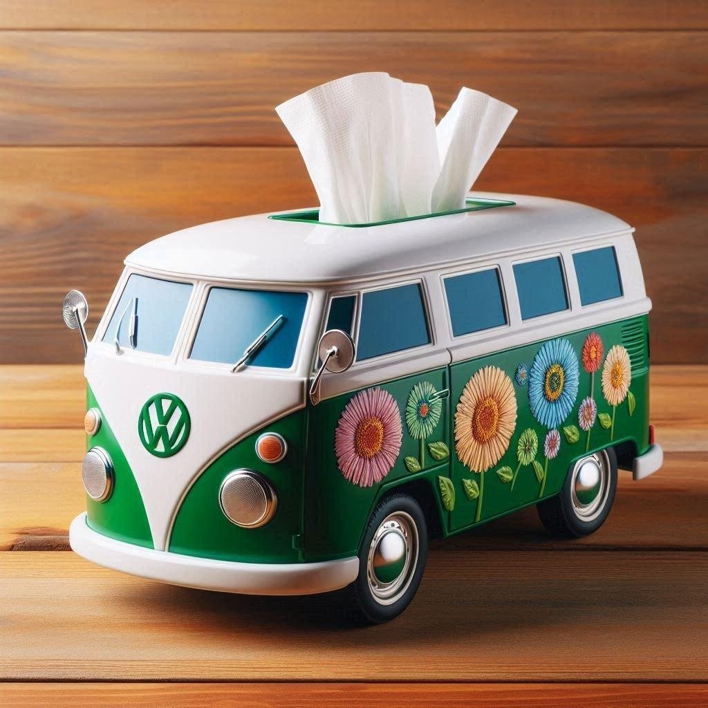 Creative Volkswagen Bus Shaped Tissue Box: A Fun and Functional Addition to Your Home
