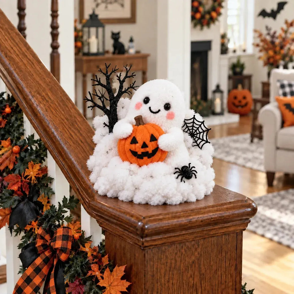 🔥HOT SALE🔥👻 Glowing Ghost Staircase Decor | 5 Playful Halloween Characters For Railings, Mantels & Entryways 🎃