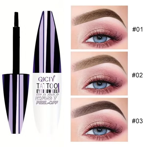 Easy Peel-Off Eyebrow Gel - Waterproof & Sweatproof, Film Forming, Medium Coverage for All Skin Types