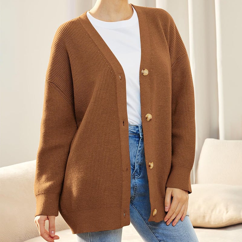 Fall-Winter Stylish Button Oversized Cocoon Cardigan