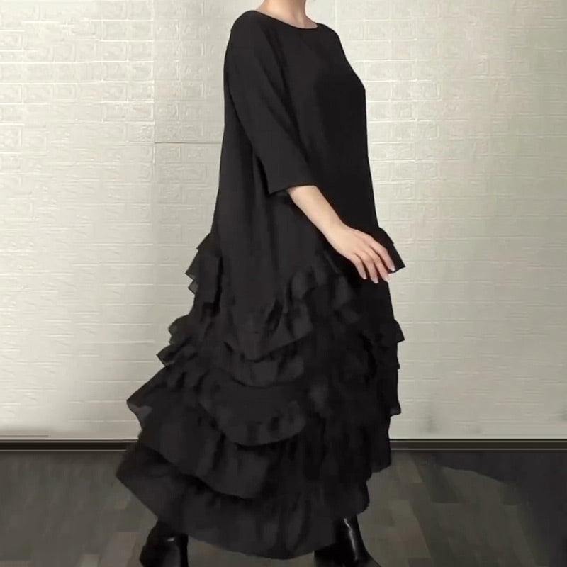 🔥New Arrivals Special Offer-Oversized Ruffle Layered Flowy Dress