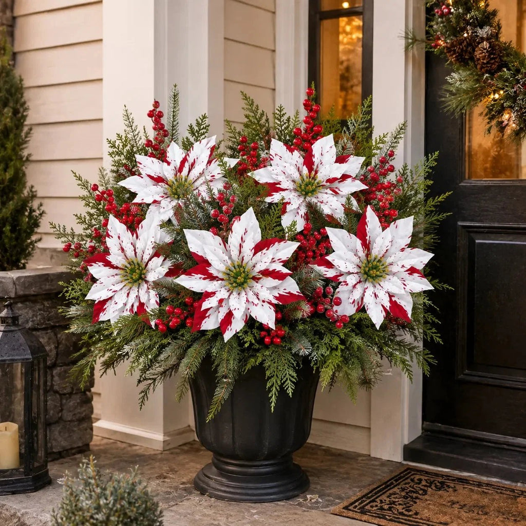 🎉❀🔥Christmas Poinsettia Planter Inserts