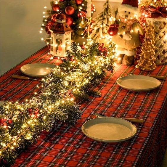 🎁🎄Copper wire string light with firecracker-style lights