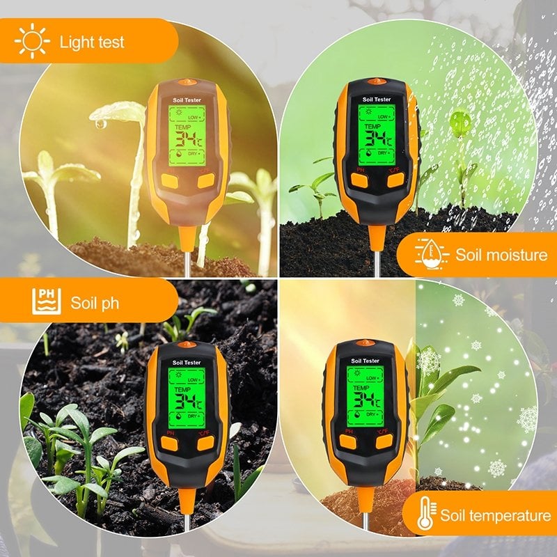 🔥🌱4-in-1 Soil Moisture Meter Digital