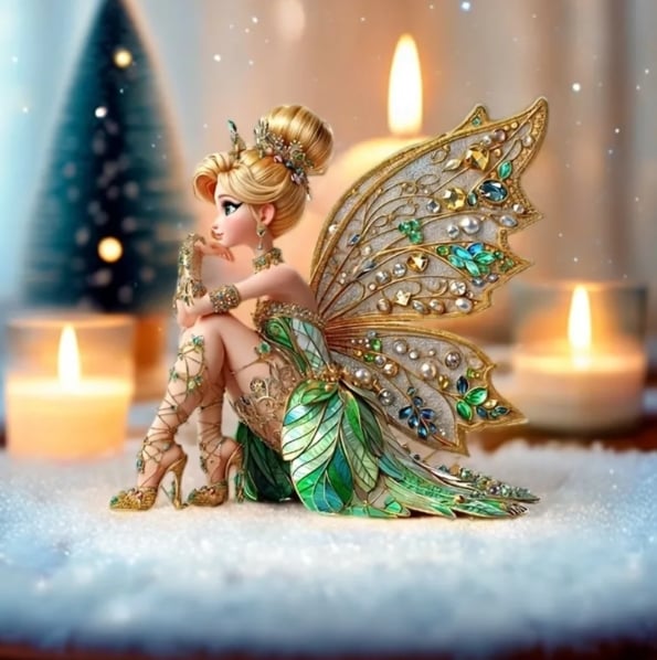 Enchanted Fairy Christmas Figurine (2D)🧚‍♀️