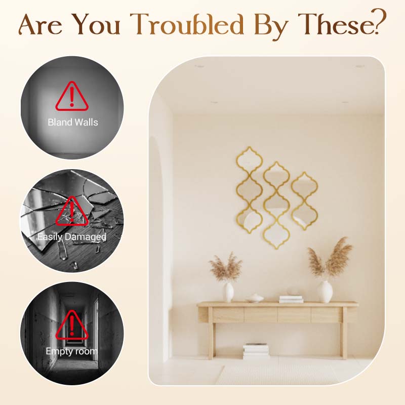 🔥🔥12PCS 3D Acrylic Mirror Rhombus Wall Stickers