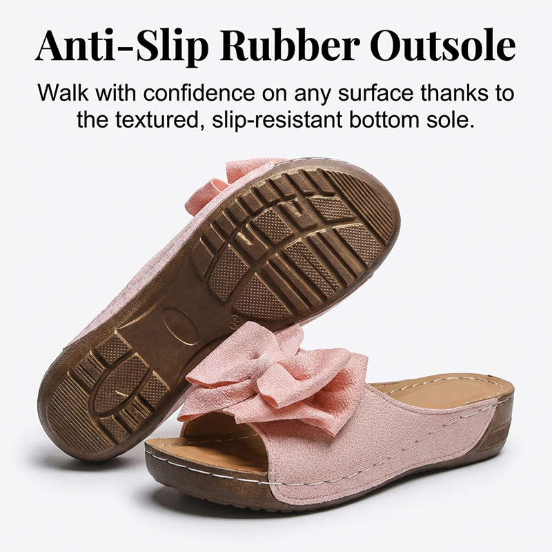 🔥Women's Bowknot Peep-Toe Wedge Sandals
