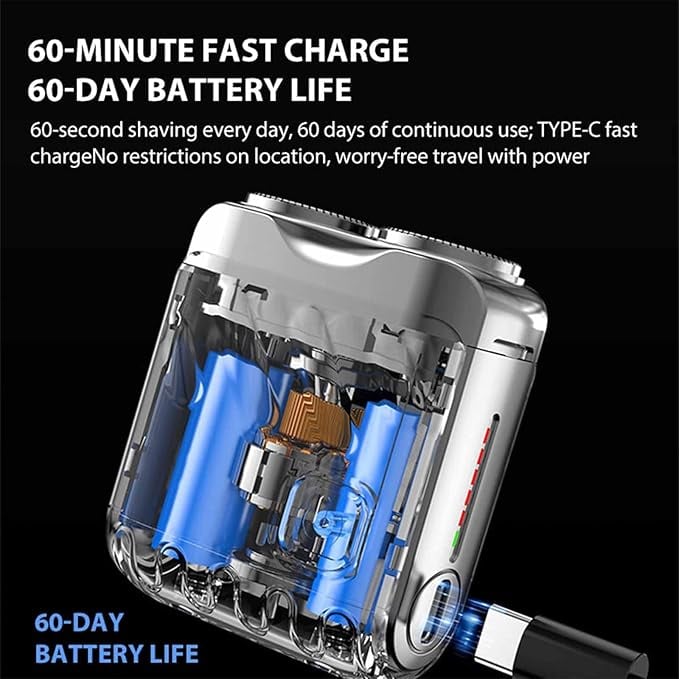 ✨Portable Rotary Dual Ring Electric Shaver