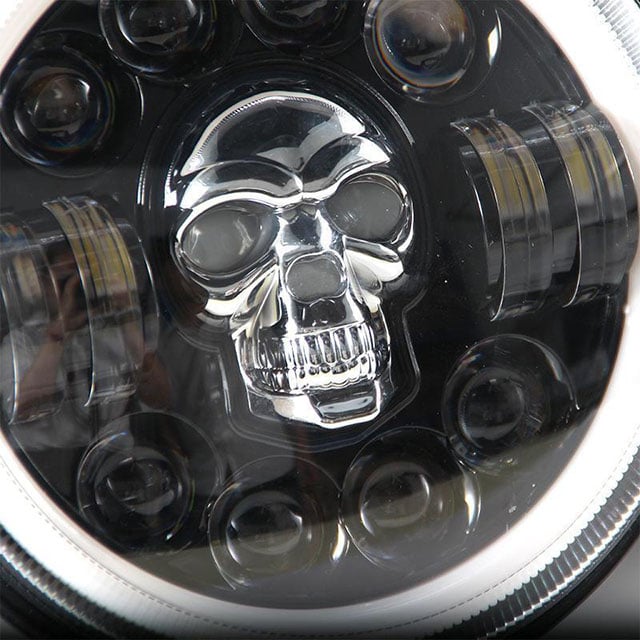 Skull Led 7 inch Skull LED Headlights – lionclay
