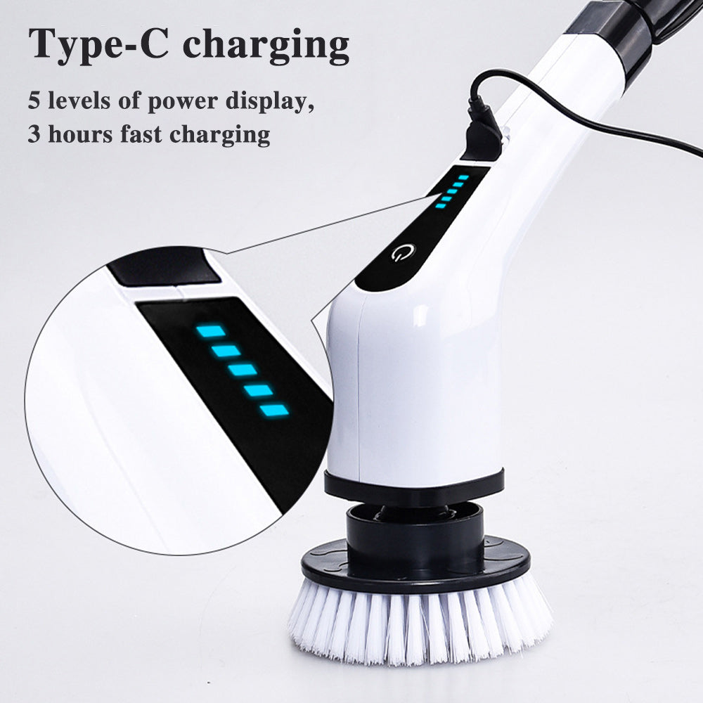🔥 7-in-1 Cordless Electric Long Handle Retractable Cleaning Brush
