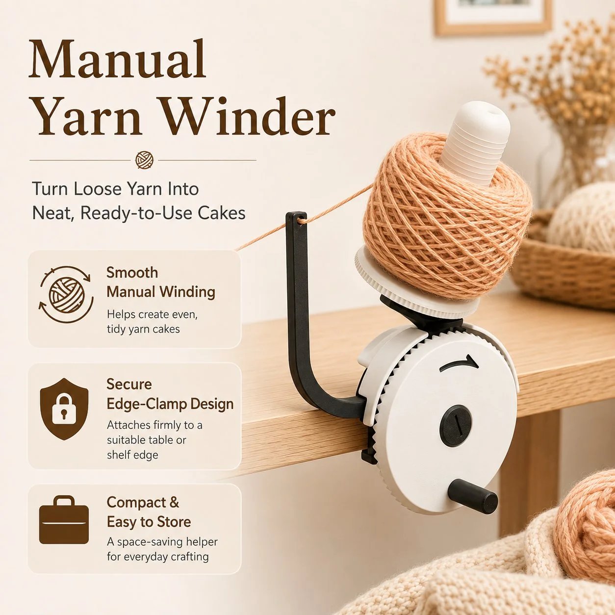 🎉🔥Manual Yarn Winder