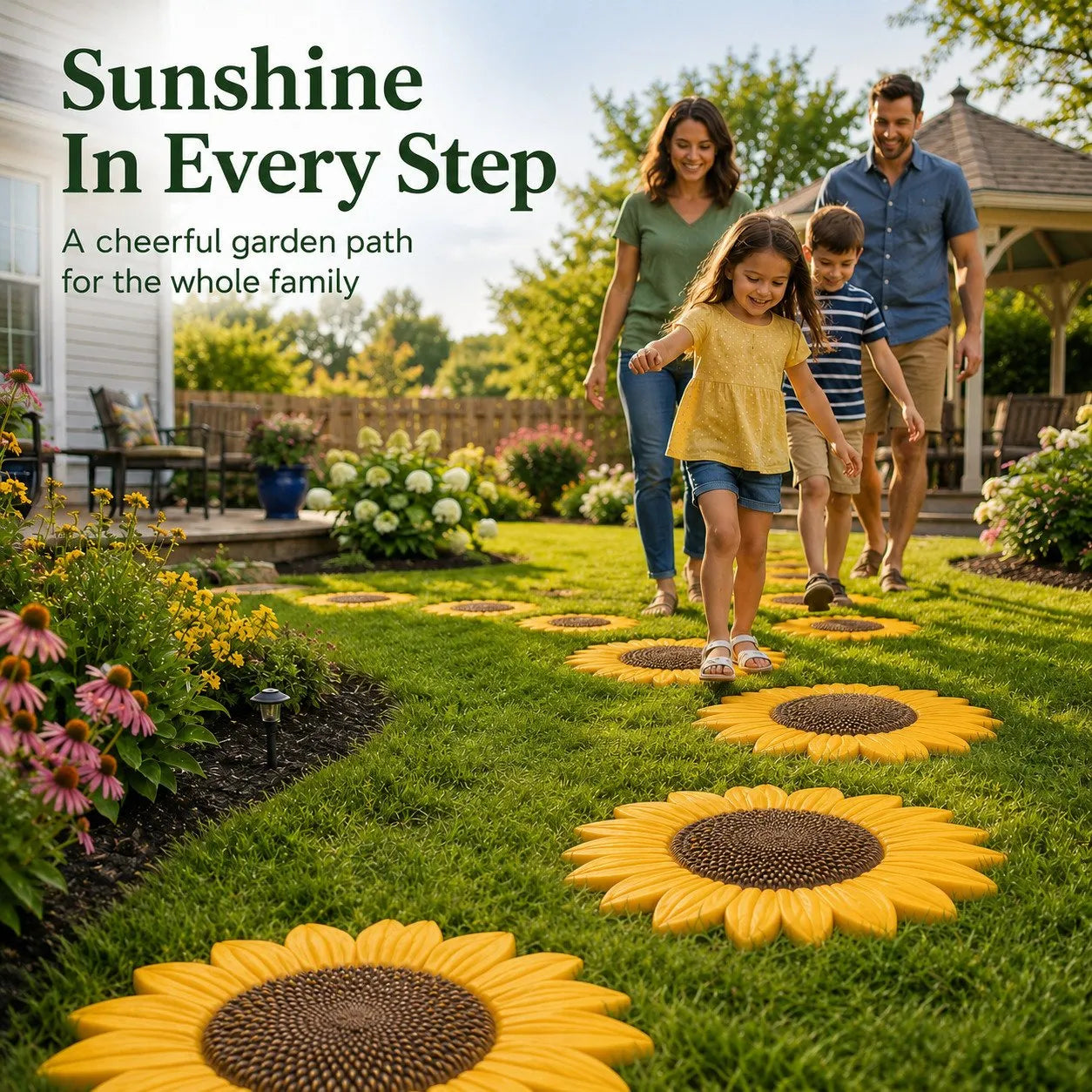 💥 🌻 Reusable Sunflower Stepping Stone Mold