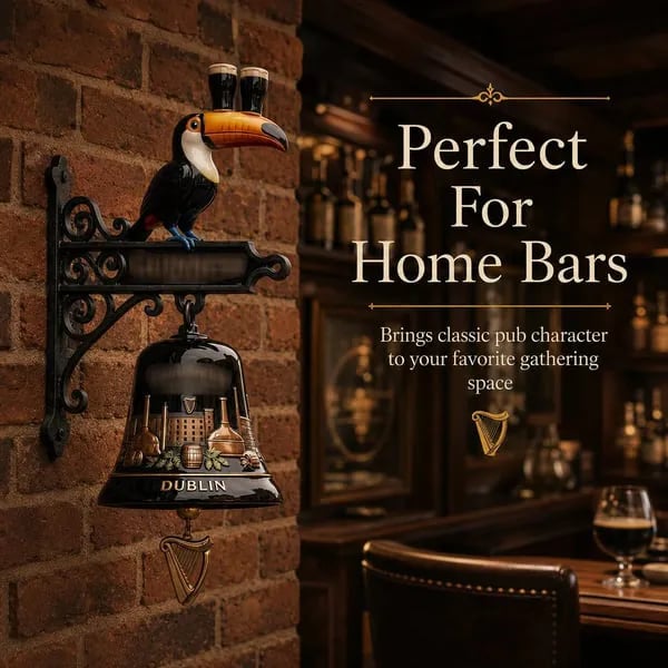 🍺Toucan Doorbell - Bringing the classic Irish pub character to your door(12x6.5x26.5cm)