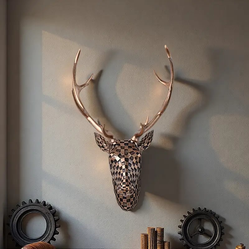 🦌Modern Mosaic Deer Head Wall Hanging Art Sculpture