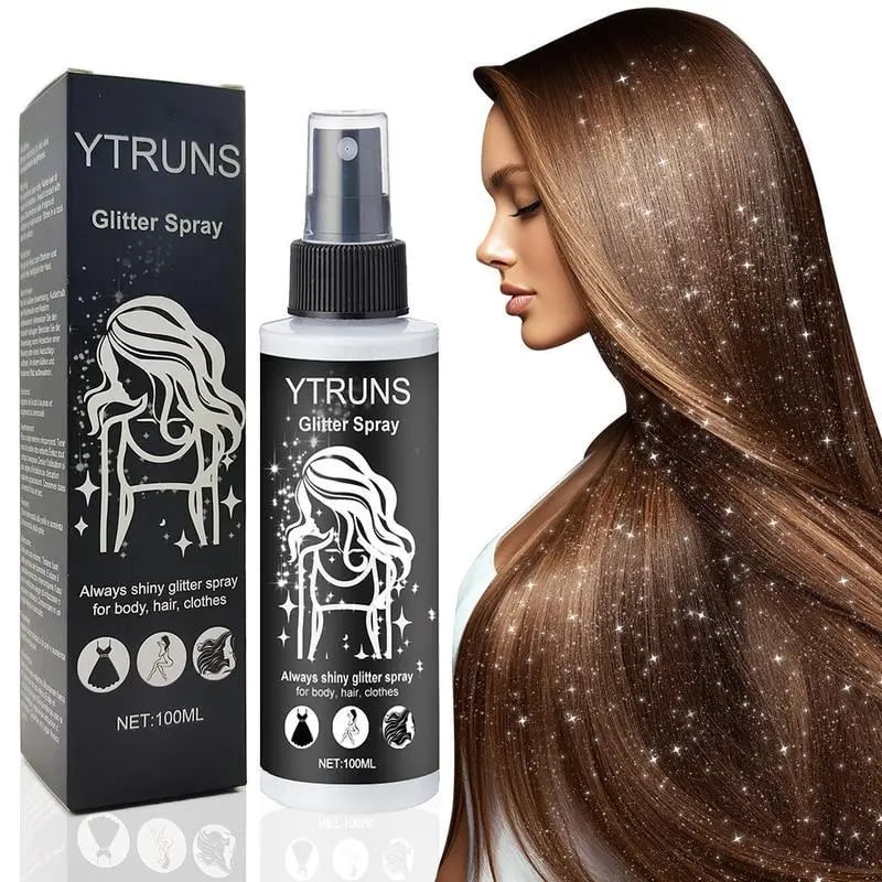 ✨ Quick-Dry Glitter Spray Set – Shine Instantly, Anywhere! (Silver, 3.38Fl Oz)