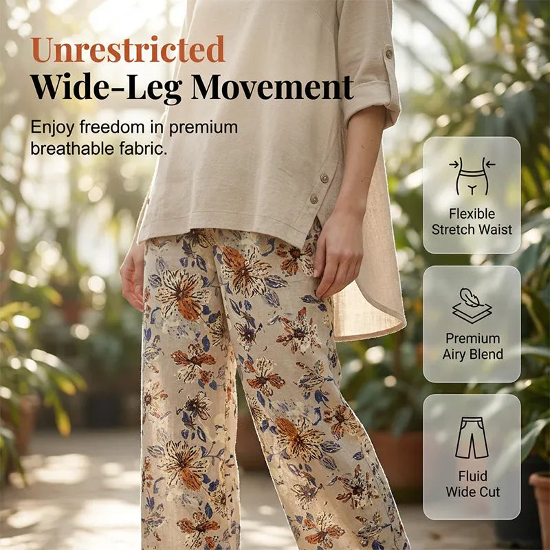 💥New Arrivals-Women's Cotton Linen Half Sleeve Top & Pants Set