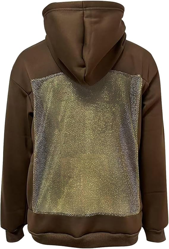 Hollow Mesh Back Hoodie Women's