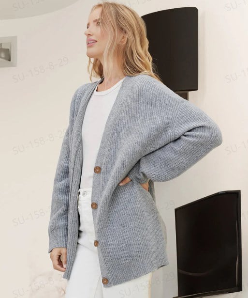 Fall-Winter Stylish Button Oversized Cocoon Cardigan