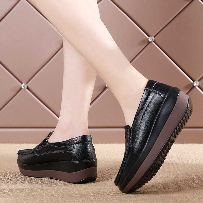 Cake Shoes Slope Heel Rocker Loafers