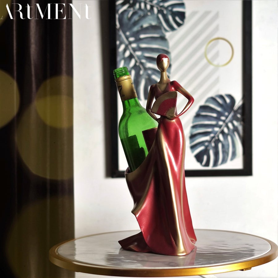 Belle Femme Antique Wine Bottle Holder