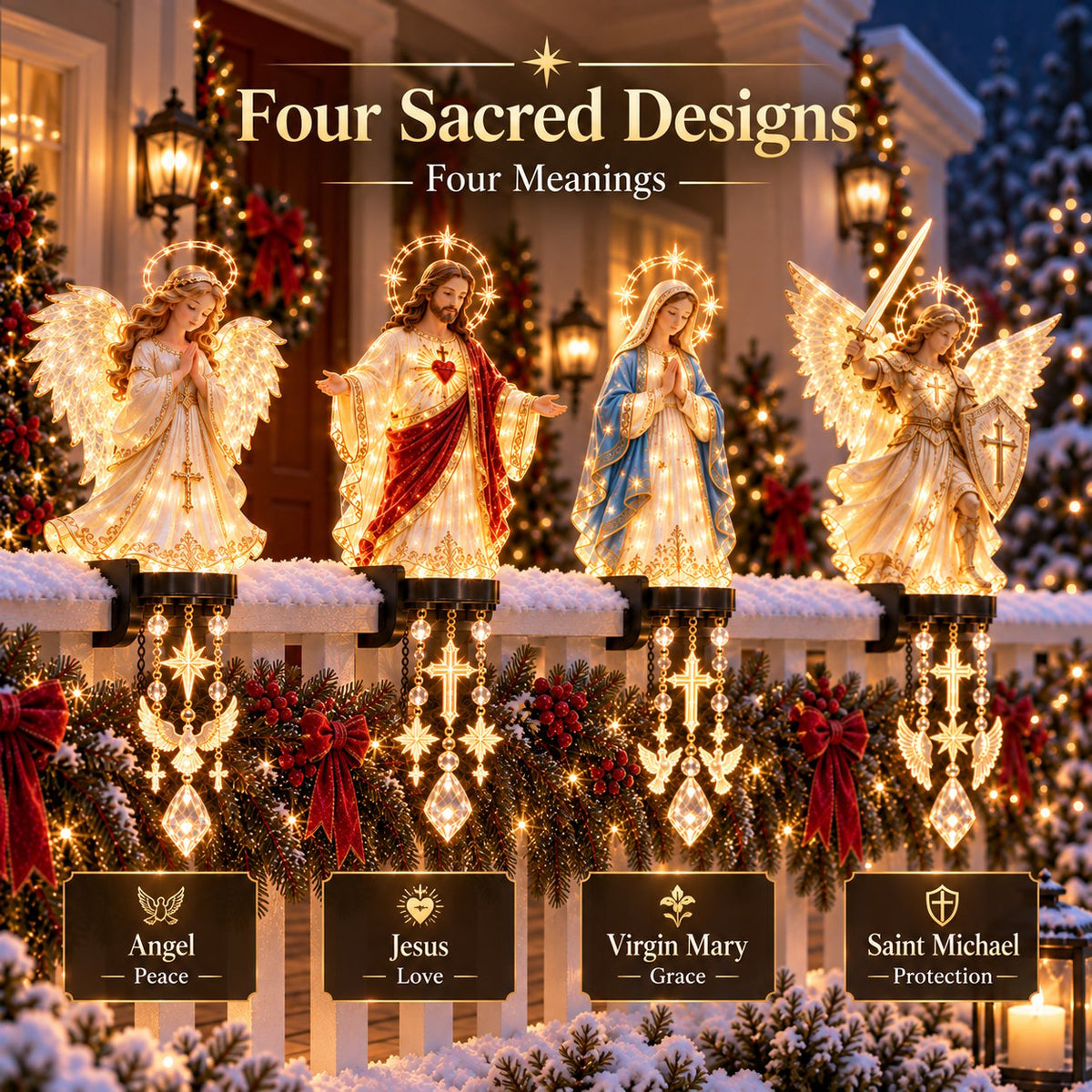 🎁🔥✨ Sacred Christmas Railing Lights
