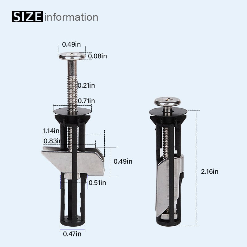 Universal Toilet Seat Bolt Kit - Quick Release & Easy Install