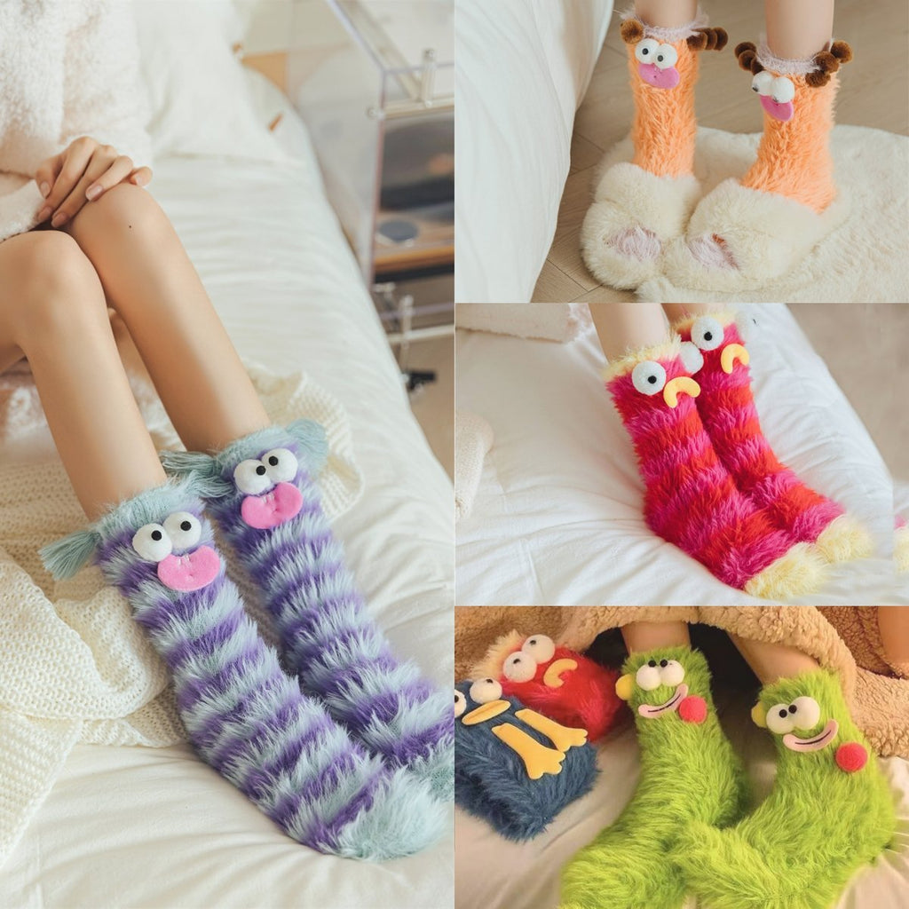🔥Warm Cozy Fluffy Cartoon Monster Socks