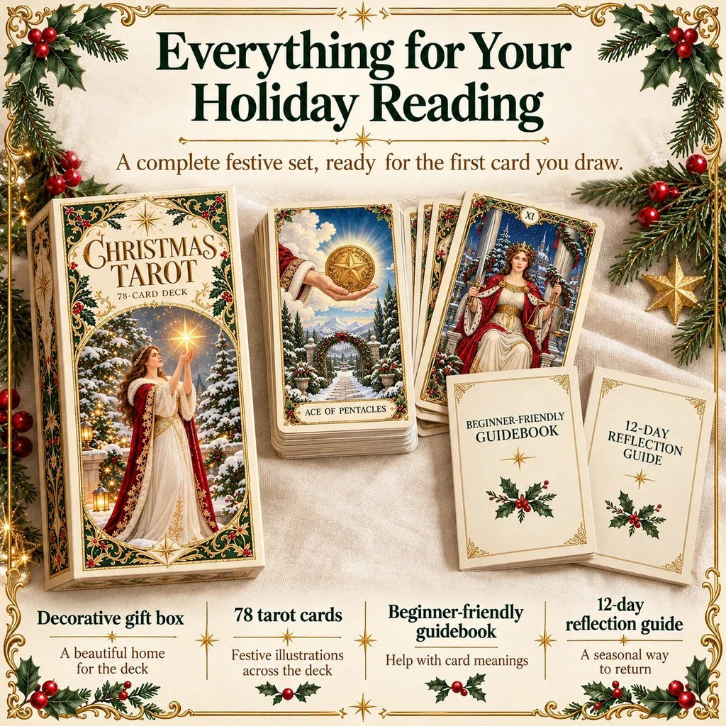 🔮 Yuletide Tarot Deck | 78 Festive Cards & A Guided 12-Day Holiday Ritual
