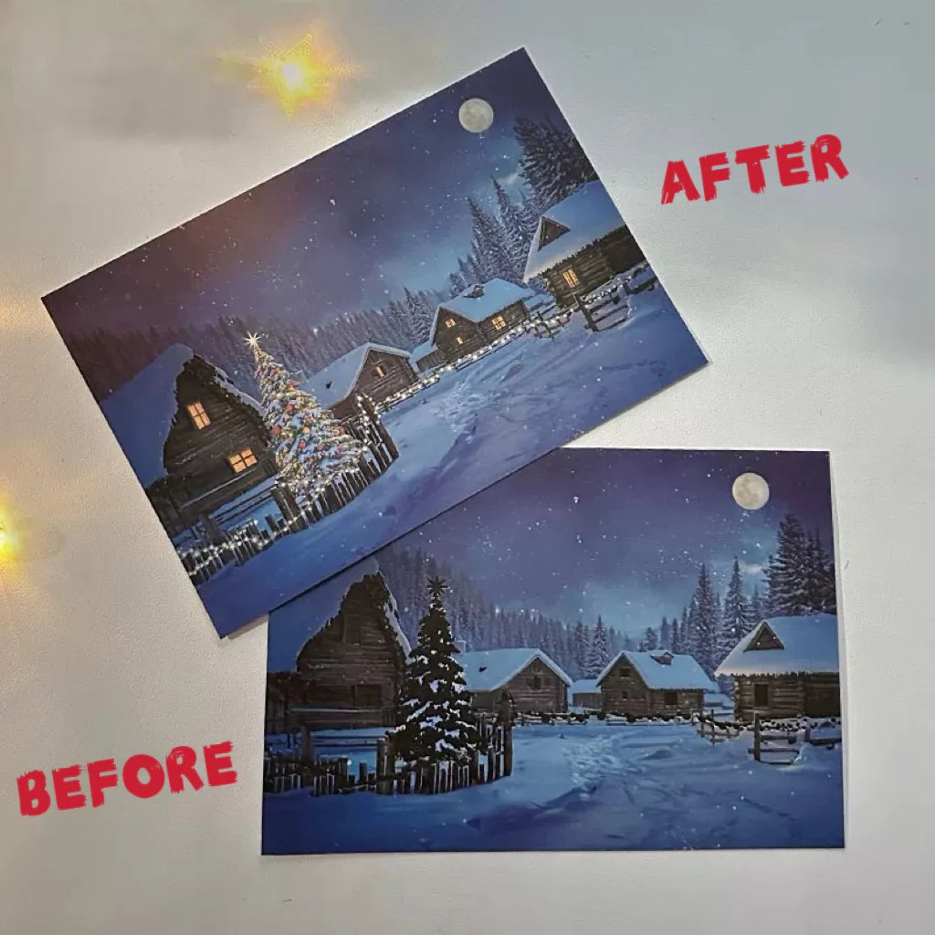 Temperature-controlled Color-changing Christmas Card