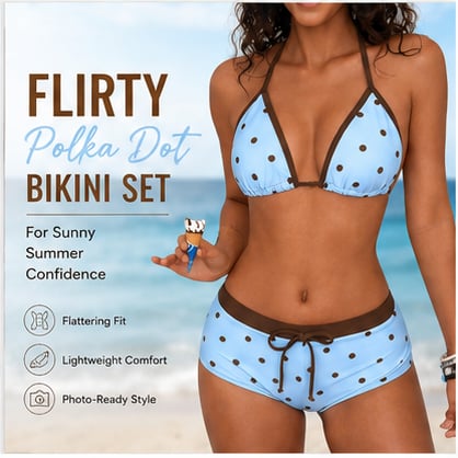 Flirty Polka Dot Bikini Set For Sunny Summer Confidence