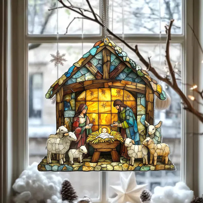 [💥Final 3-hour Preferential Deal 💥]👼Home Decor-Nativity Jesus Christ Decoration Suncatcher