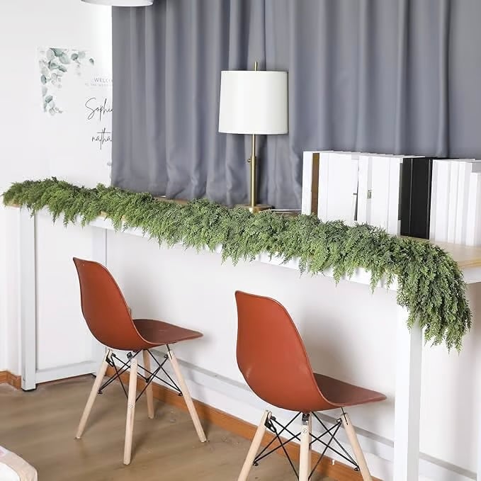 ⛄Christmas Artificial Cypress Leaf Vine Wreath🎄(1.8m)