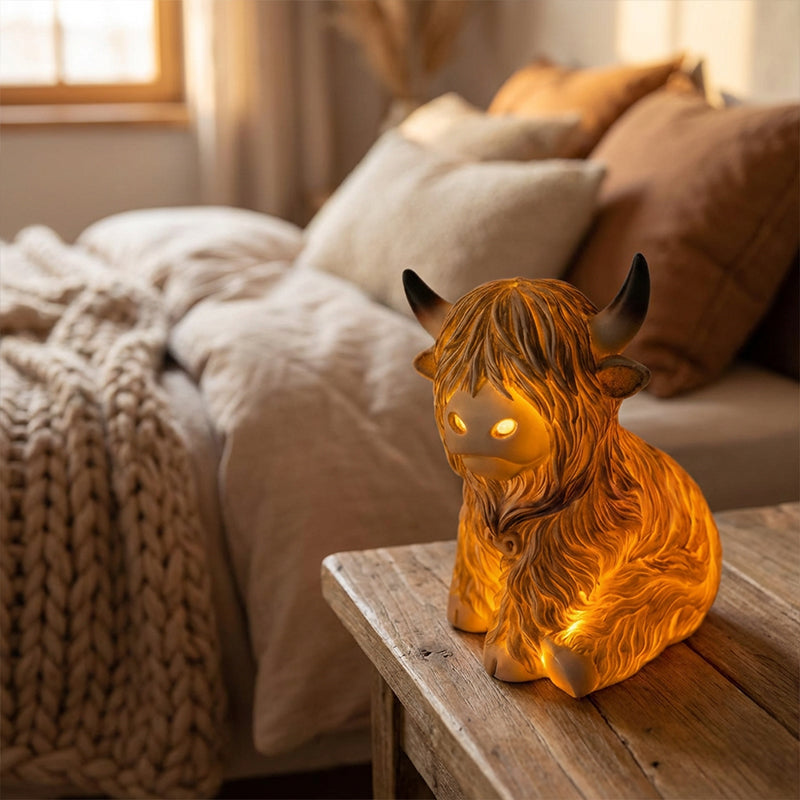 💥Cute Highland Cow Night Light