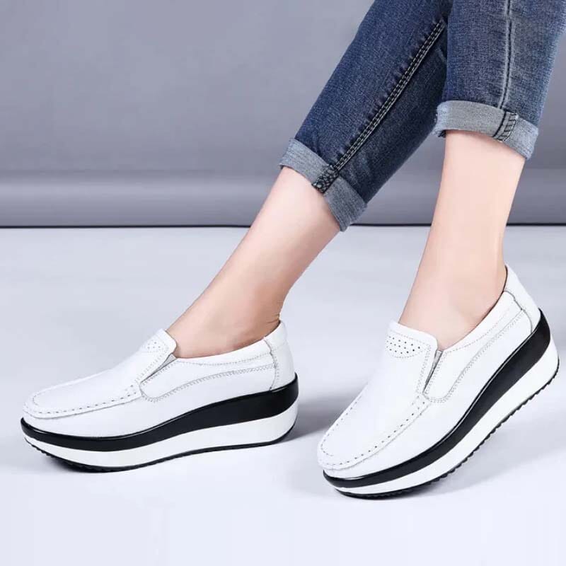 Cake Shoes Slope Heel Rocker Loafers