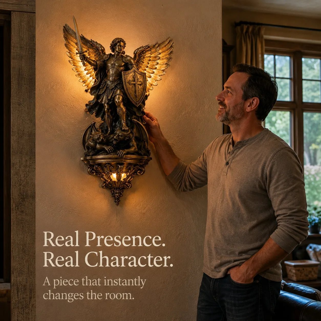 St. Michael Guardian Angel Wall Light✨