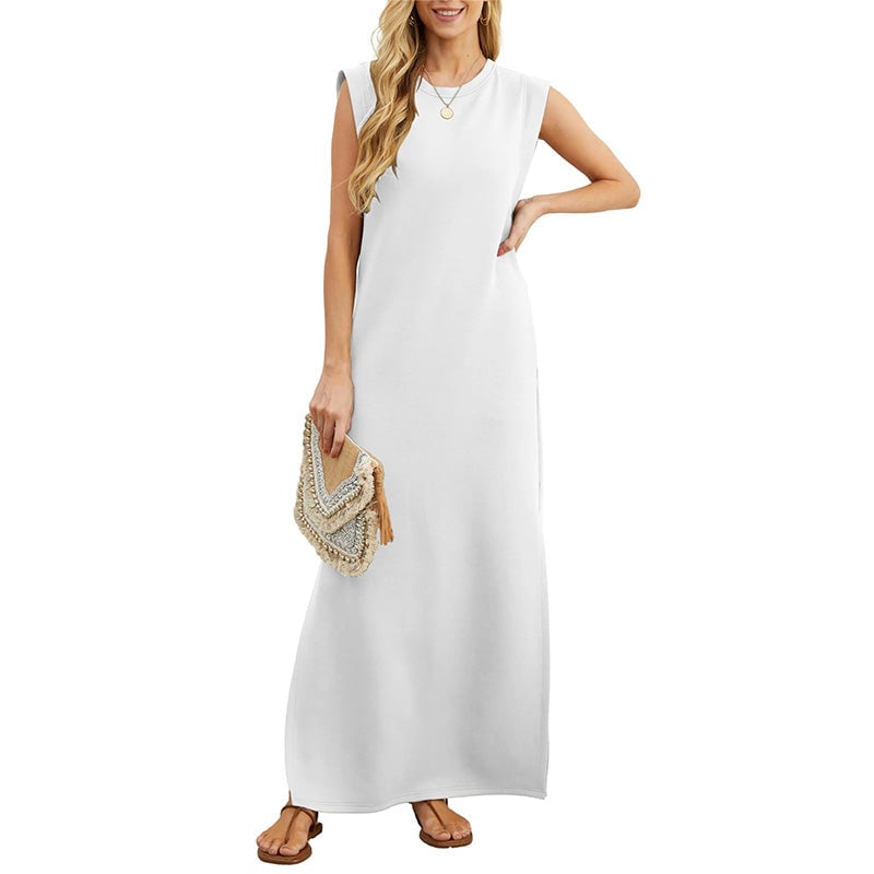 👗Women's casual dress without pleats, with a slit at the bottom✨