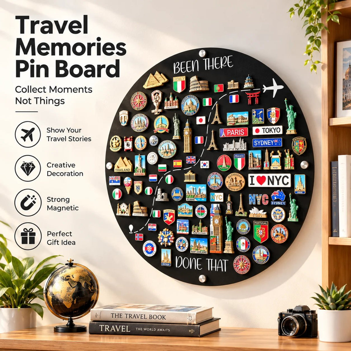 🌎✨Travel Magnet Board - 💕Every Magnet Has a Story. Every Journey Deserves a Place