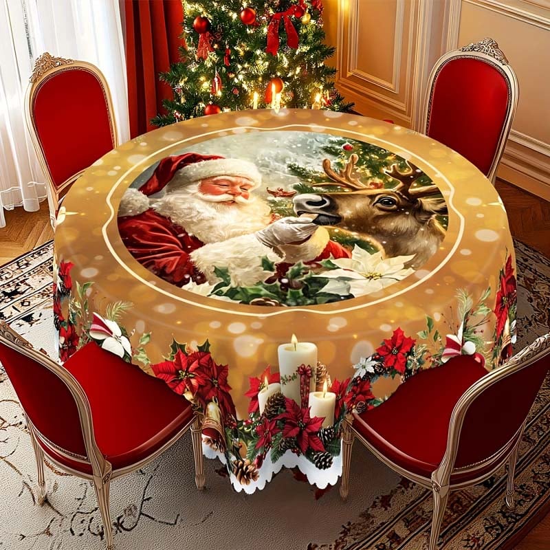 🎄Tovaglia di Natale – Decorazione festiva per la tavola di Natale e le festività, lavabile