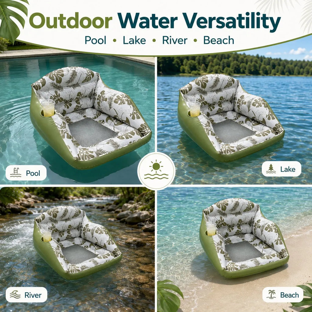 3-in-1 Inflatable Pool Lounge Chair