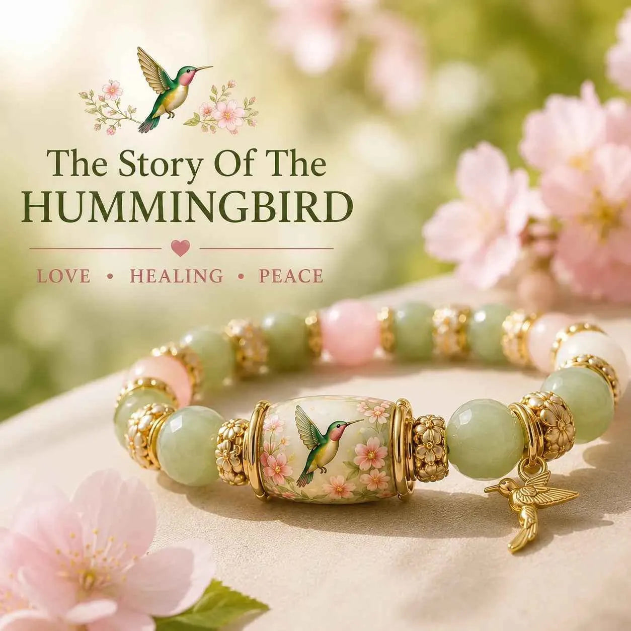 💜Hummingbird Garden Faith Bracelet 🌸