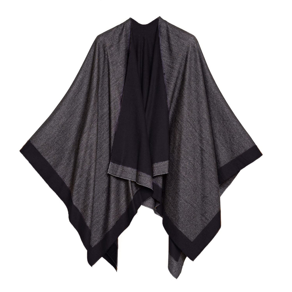 Women's Shawl Wrap Poncho Ruana Cape Cardigan Sweater Open Front