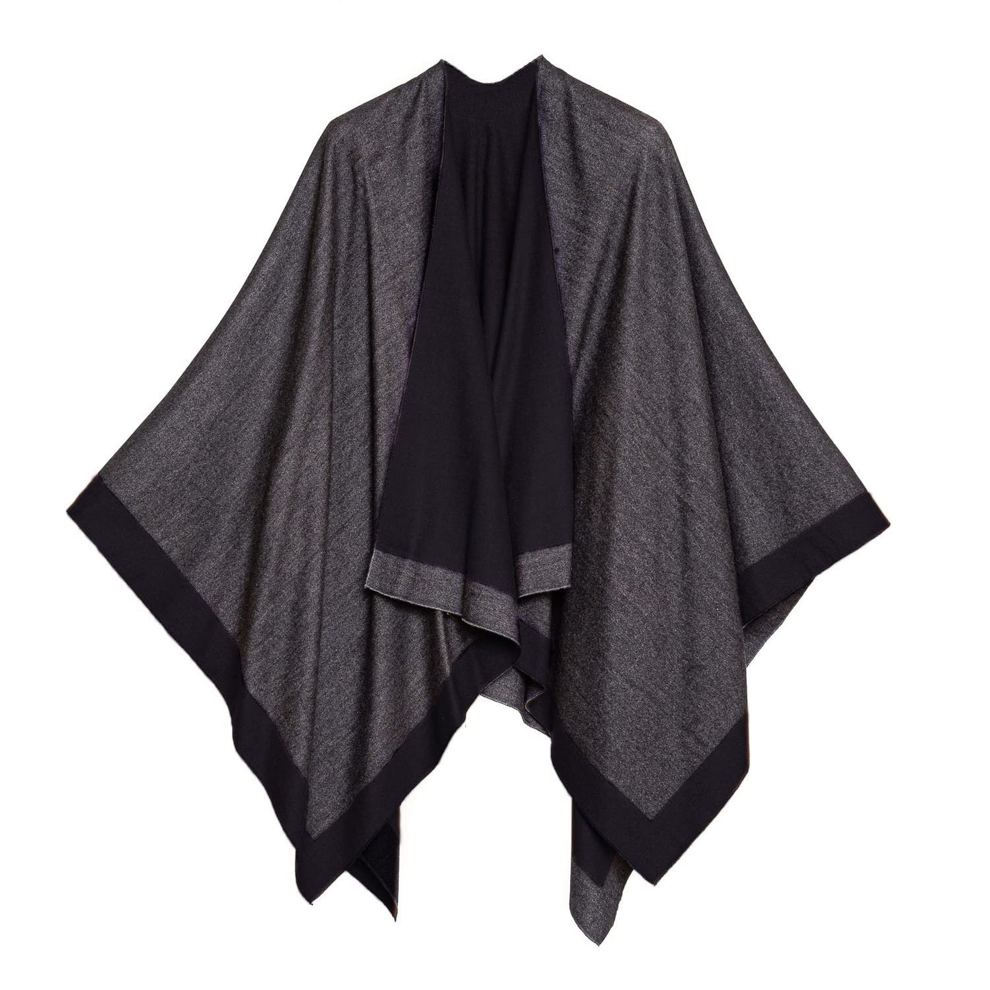 Women's Shawl Wrap Poncho Ruana Cape Cardigan Sweater Open Front