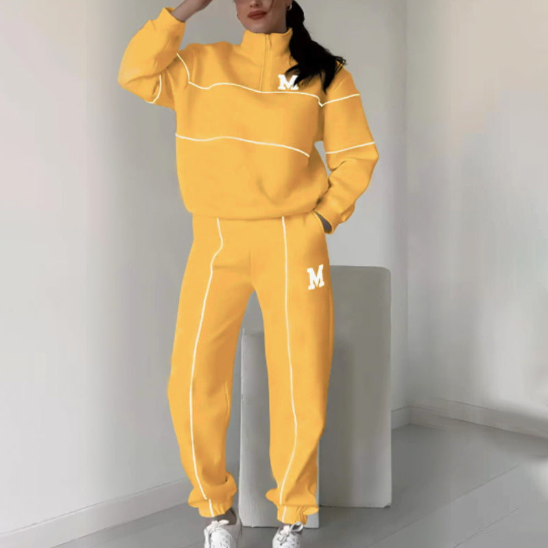 🔥Women's Casual Letter M Long Sleeve Two Piece Set