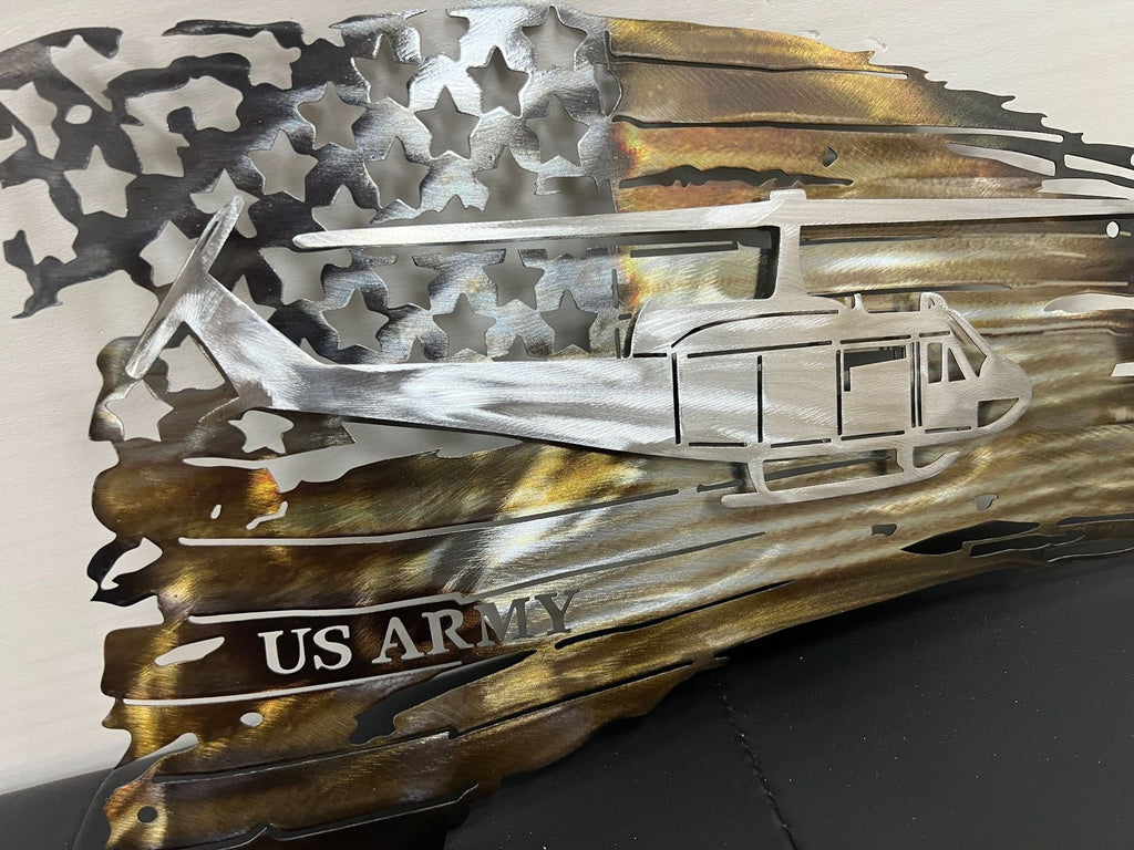 (🎁Father's Day Sales🎁)Tattered American Flag - Huey Edition(40cm*20cm /16in*8in)