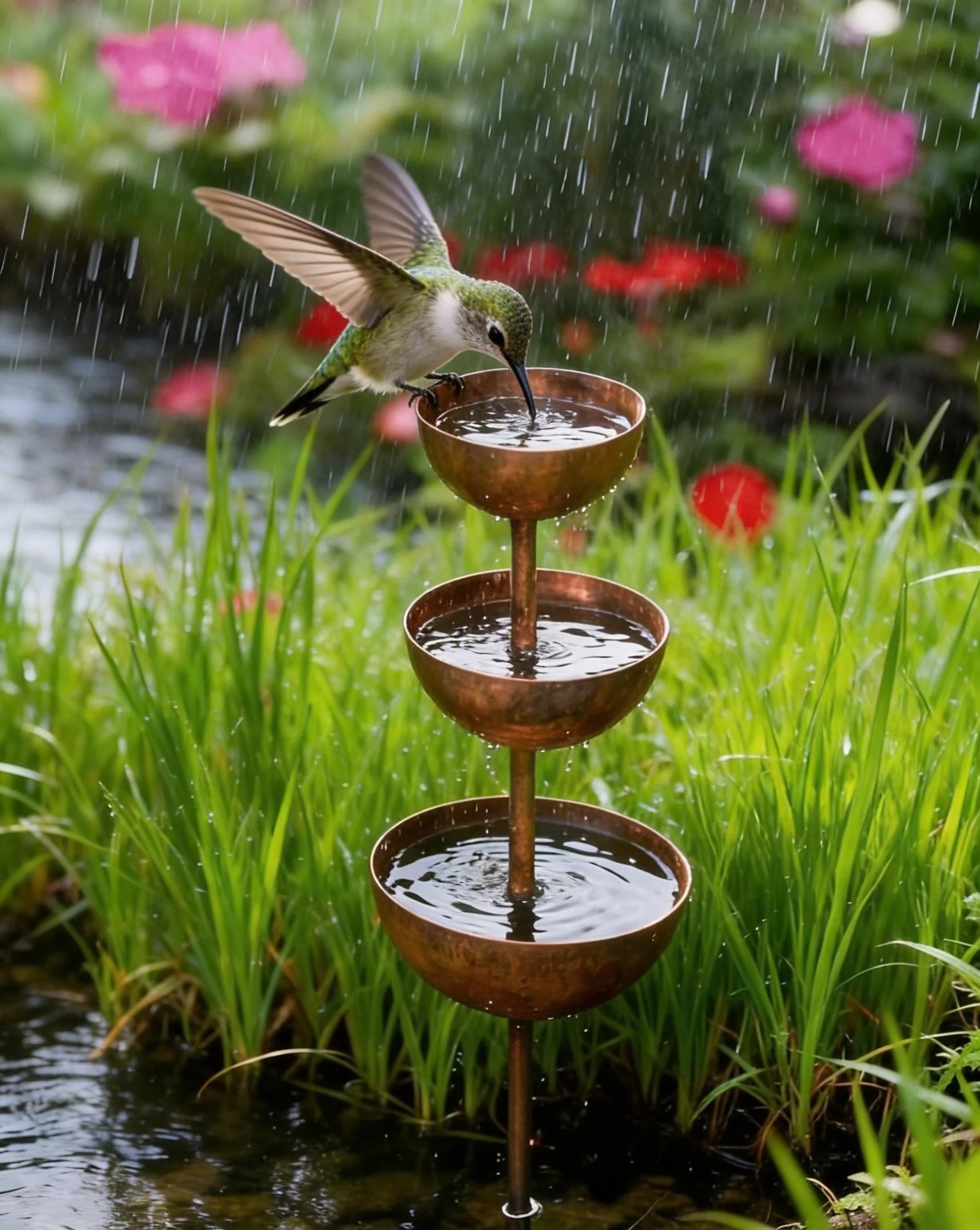 Rain Catcher - Plant Support🐦 Metal Garden Ornament