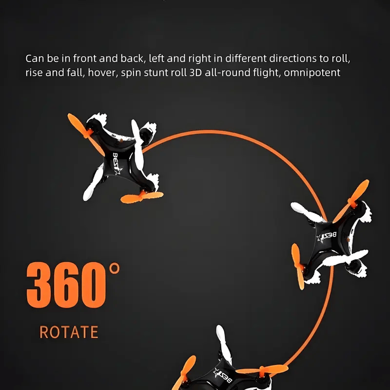 🎄All-Ages Mini Drone with Easy Stunt Flights & 360° Tricks - Perfect Beginner-Friendly Flyer!