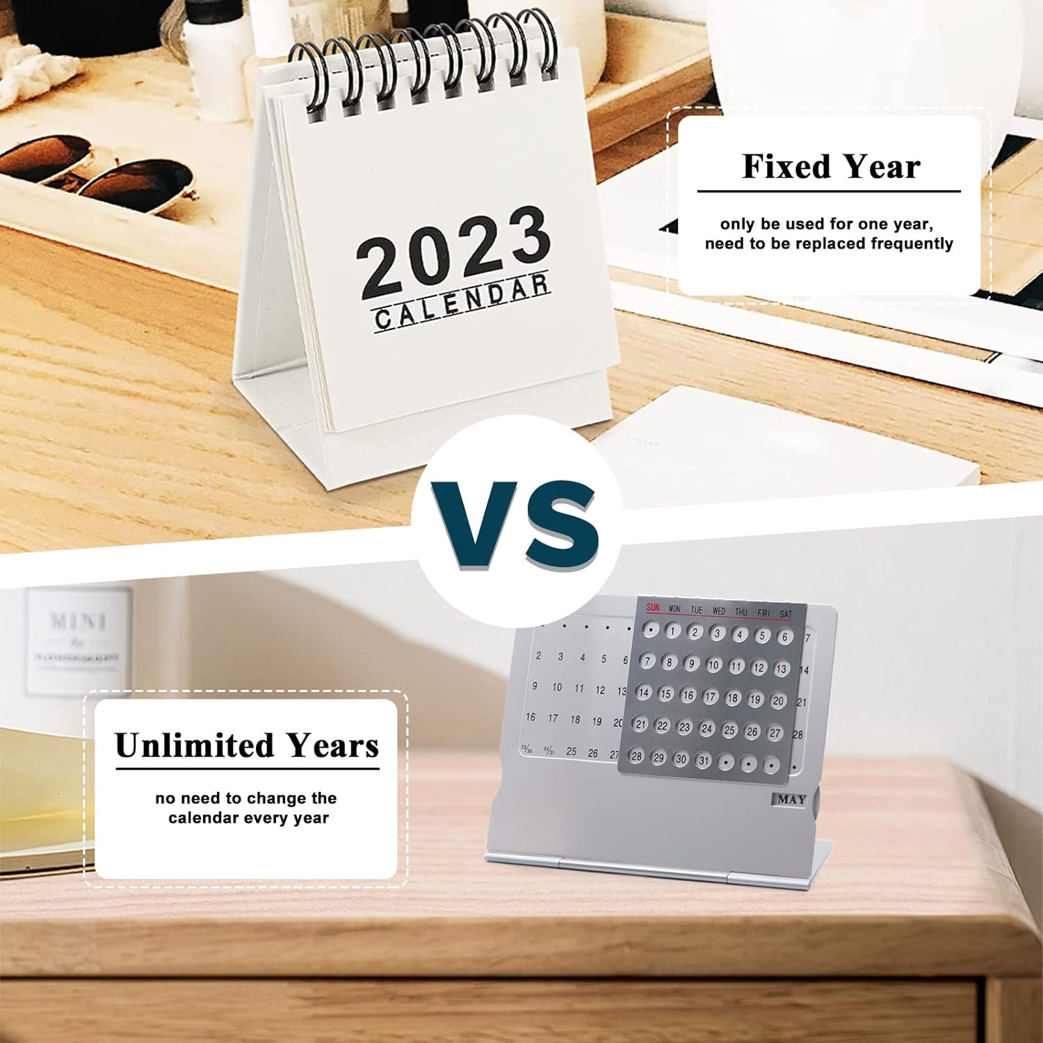 🌟📅 Creative Aluminum Alloy Perpetual Calendar