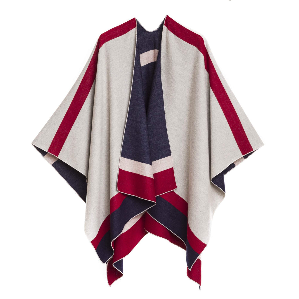 Women's Shawl Wrap Poncho Ruana Cape Cardigan Sweater Open Front