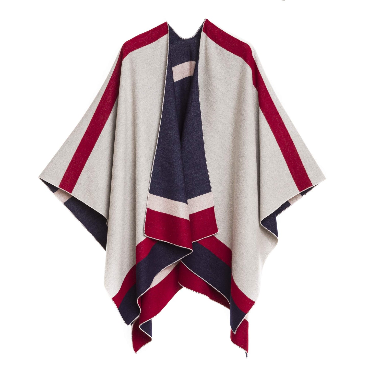 Women's Shawl Wrap Poncho Ruana Cape Cardigan Sweater Open Front
