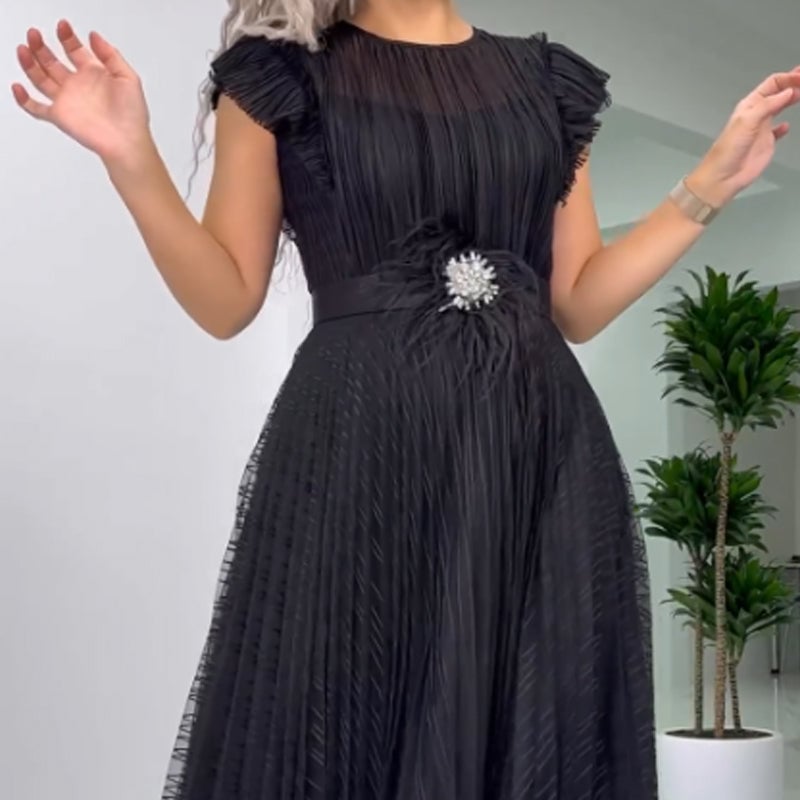 🌸Spring Specials🌸 Gauze Spun Pleated Slim Fit Dress